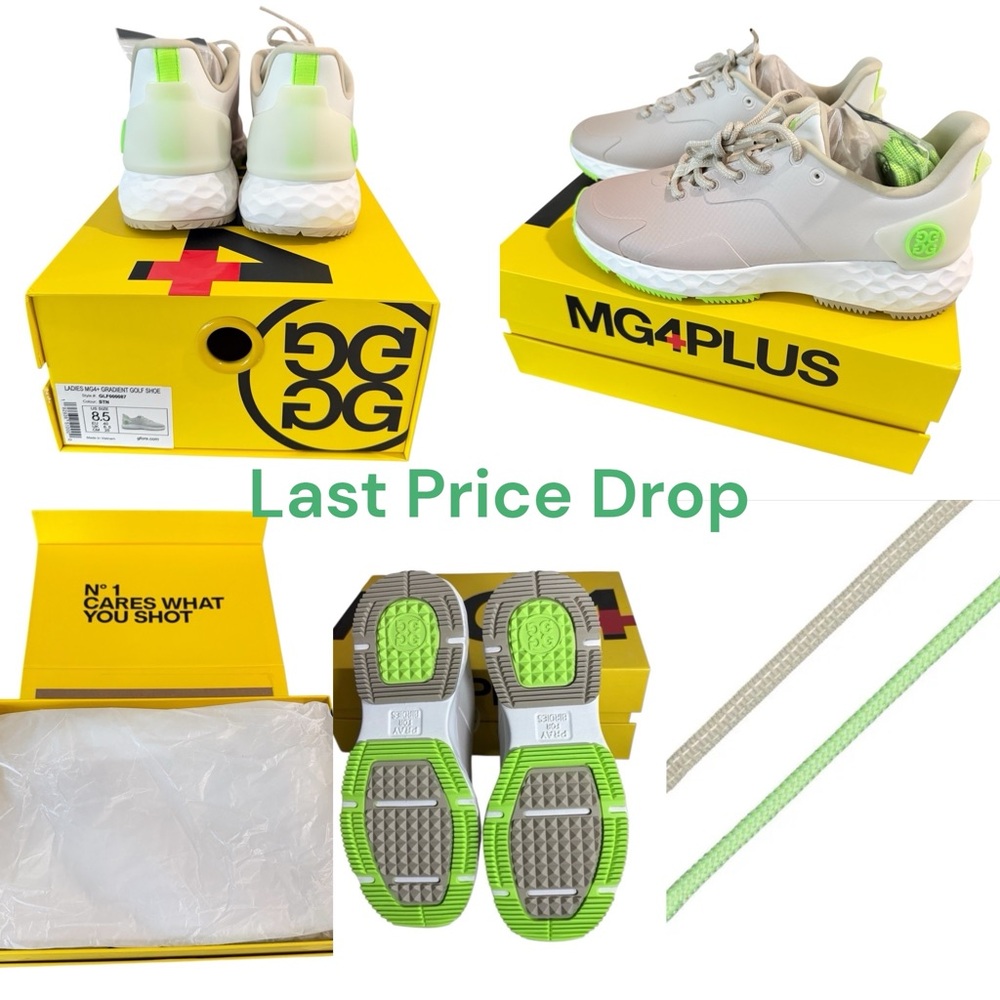 G/FORE Size 8.5 Waterproof Womens MG4+ Gradient Golf Shoes - Stone New in Box - Picture 3 of 9